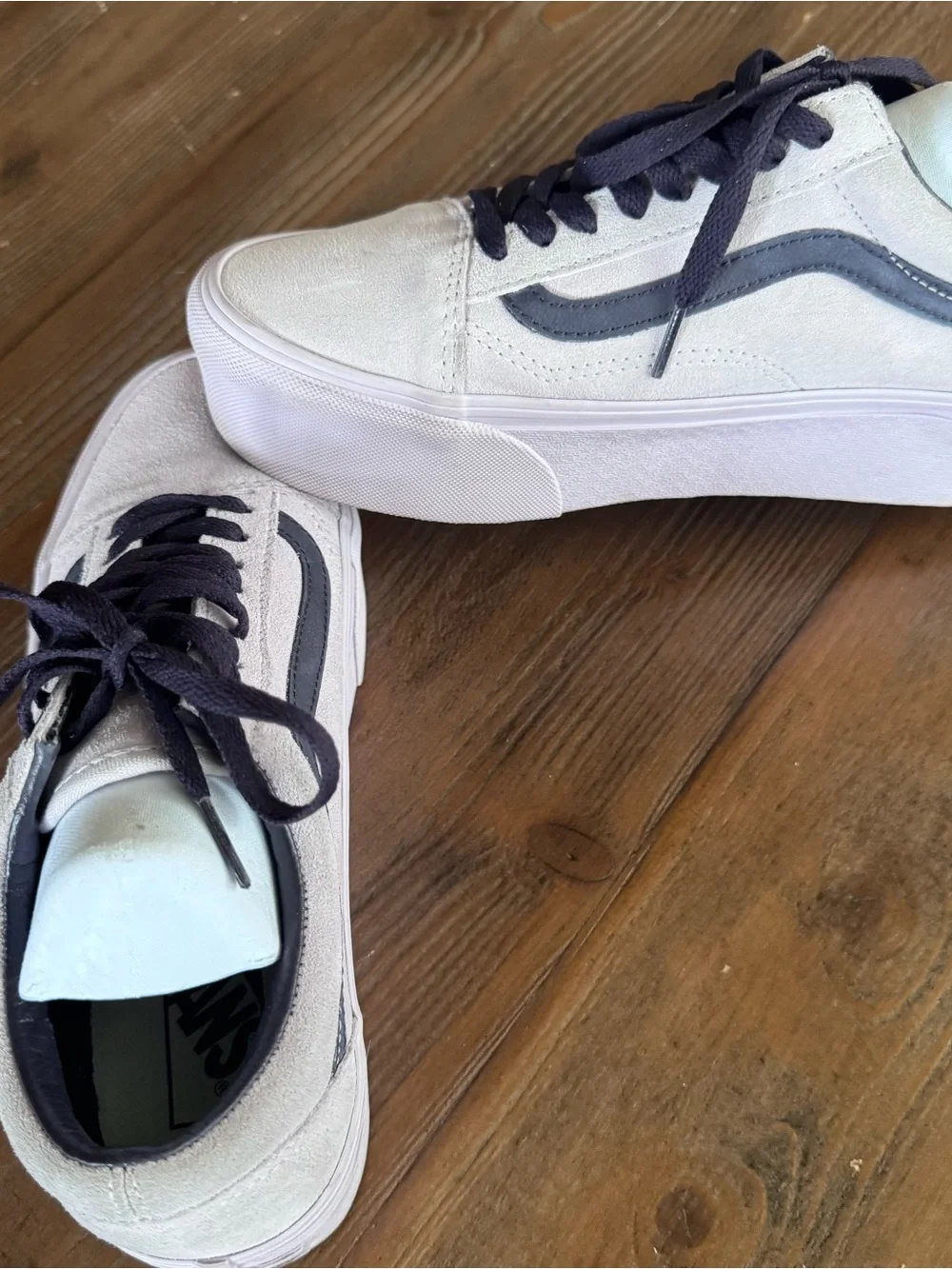 Vans Old Skool Stackform Lavender Suede Platform Sneakers 8